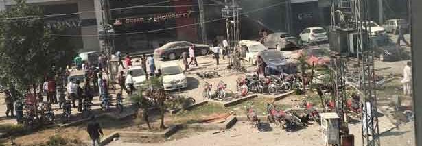 லாகூர் பிரதான மார்க்கெட்டில் குண்டுவெடிப்பு