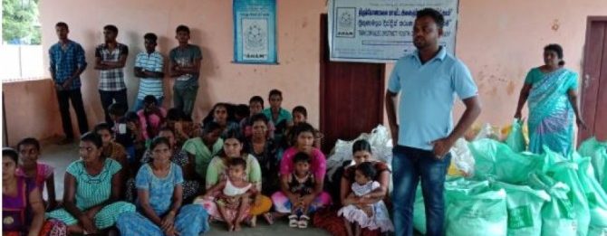 திருகோணமலையில் பாதிக்கப்பட்ட மக்களுக்கு நிவாரண உதவி